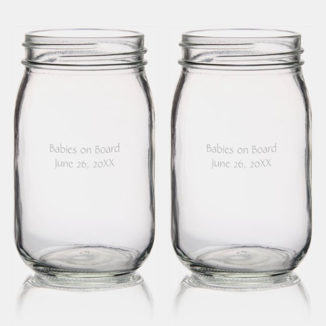 Babies on Board  Mason Jar (Glassware)