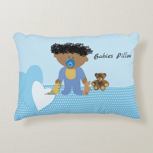Babies Pillow in Blue for Black Baby Boy