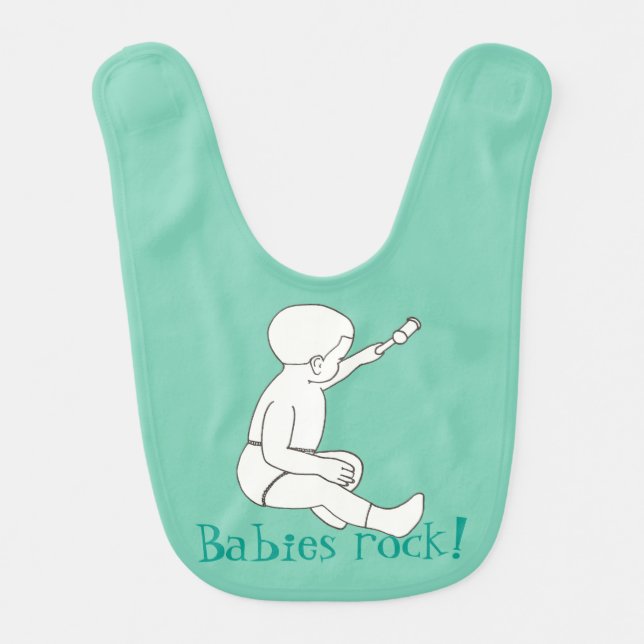 Babies Rock Baby Drawing Bib (Front)
