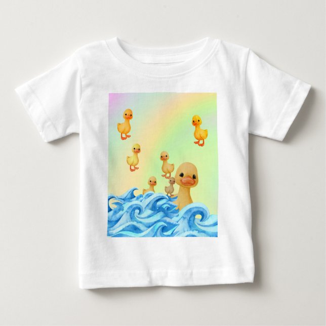 Babies T-Shirt with Mother and baby duck's (Front)