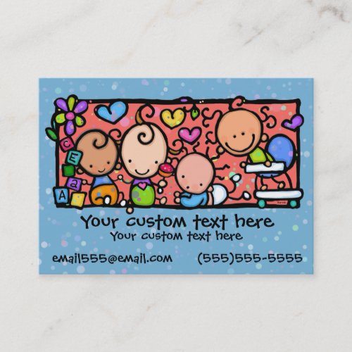 Babies Toddlers Daycare Nursery BLUE Business Card