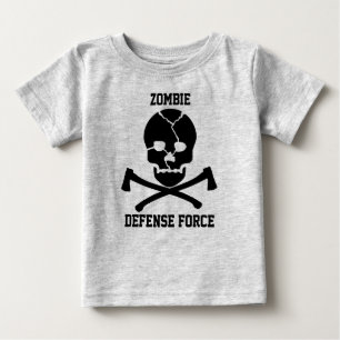 babies Zombie Defense Force: Skulls & Axes Baby T-Shirt
