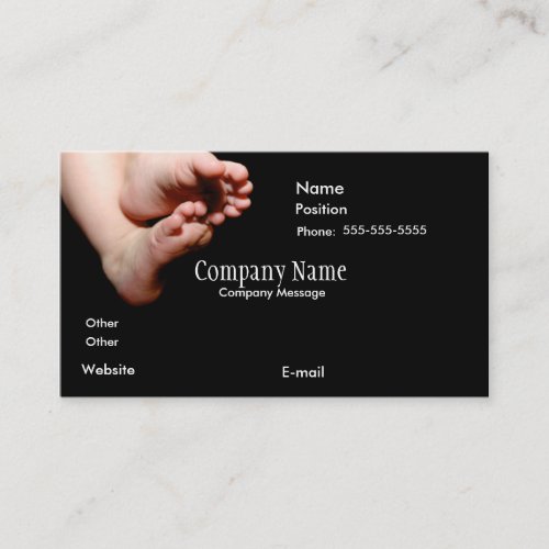 BabiesFeetInBlack-4-zazzle, Company Name, Compa... Business Cards