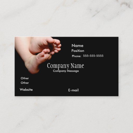 Customizable BabiesFeetInBlack-4-zazzle, Company Name, Compa... Business Cards