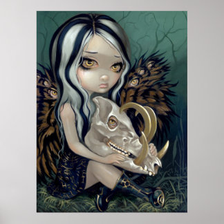 Babirusa Skull Art Print gothic fairy lowbrow