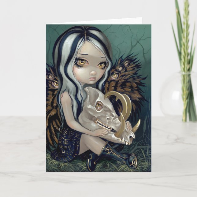 "Babirusa Skull" Greeting Card (Front)