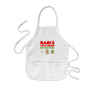Babi's Little Helper Christmas Cookies Apron