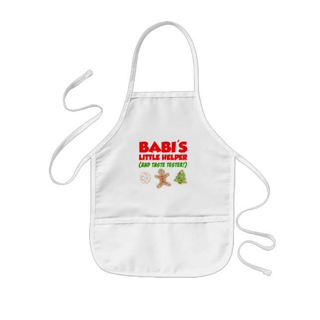 Babi's Little Helper Christmas Cookies Apron (Front)