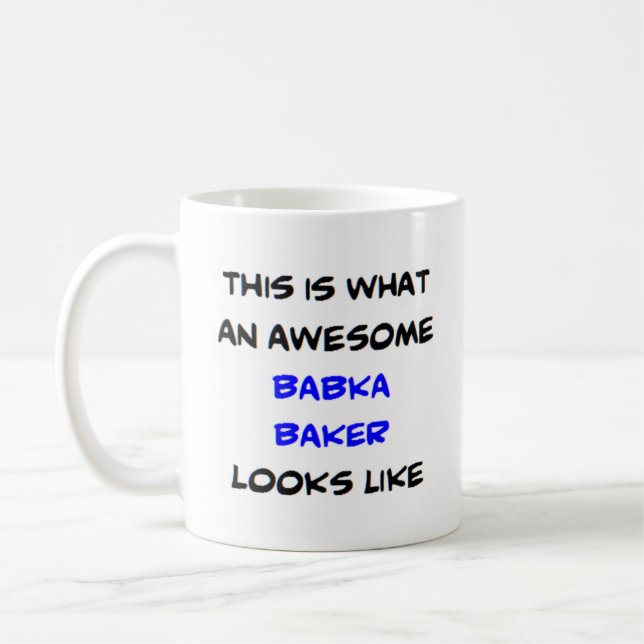babka baker, awesome coffee mug (Left)