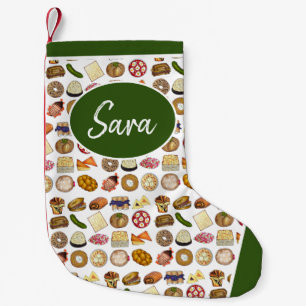 Babka Challah Brisket Jewish Holiday Hanukkah Small Christmas Stocking