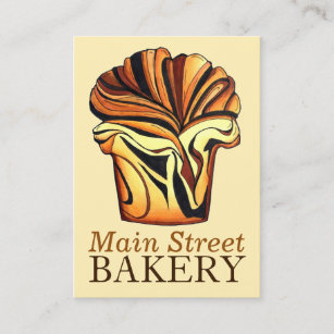 Babka Chocolate Bread Slice Loaf Jewish Bakery Business Card