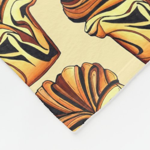 Babka Chocolate Bread Slice Loaf Jewish Bakery Fleece Blanket