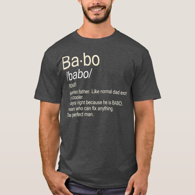 Babo Bosnian Dad T-Shirt (Front)
