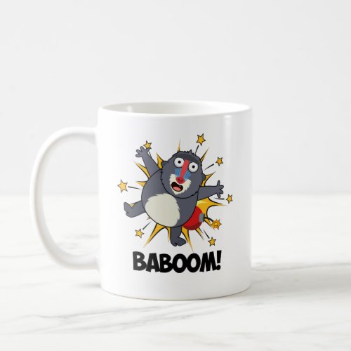 Baboom Funny Exploding Monkey Baboon Pun  Coffee Mug