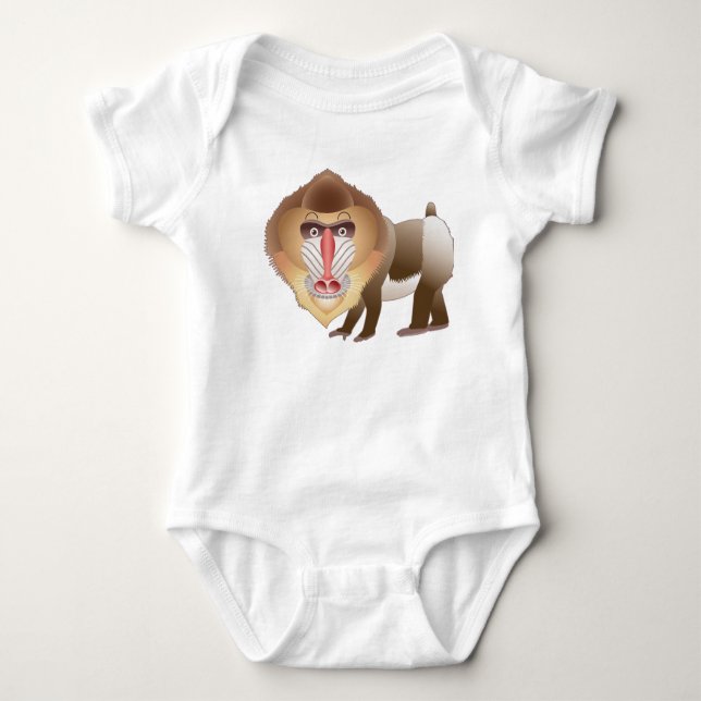 Baboon Baby Bodysuit (Front)