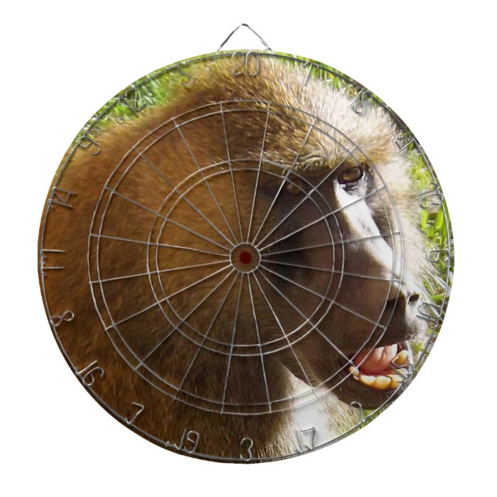 Baboon Face Showing Teeth Dart Boards