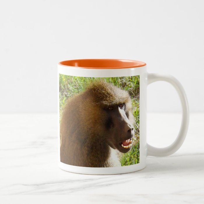 Baboon Face Showing Teeth Mug