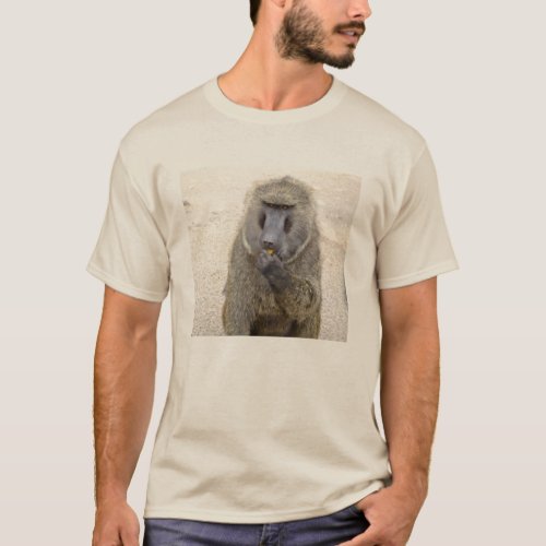 baboon in the african bush T_Shirt