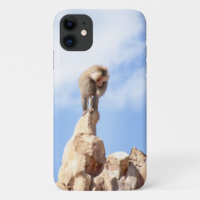 Baboon monkey on top of a mountain Case-Mate iPhone case (Back)