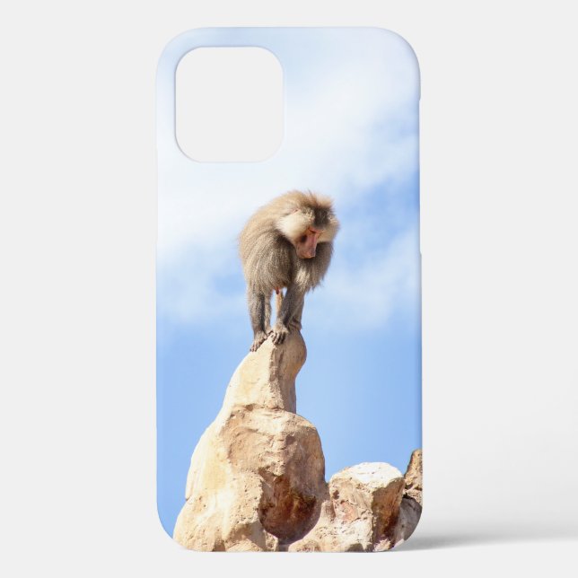 Baboon monkey on top of a mountain Case-Mate iPhone case (Back)