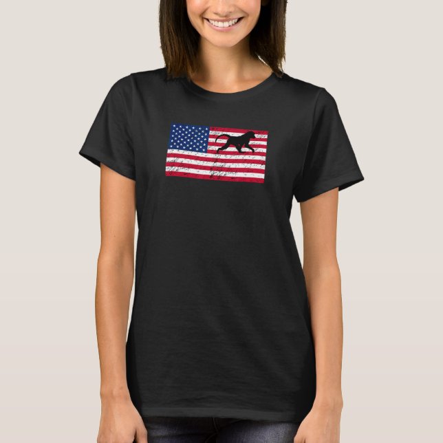 Baboon Patriotic American Flag T-Shirt (Front)