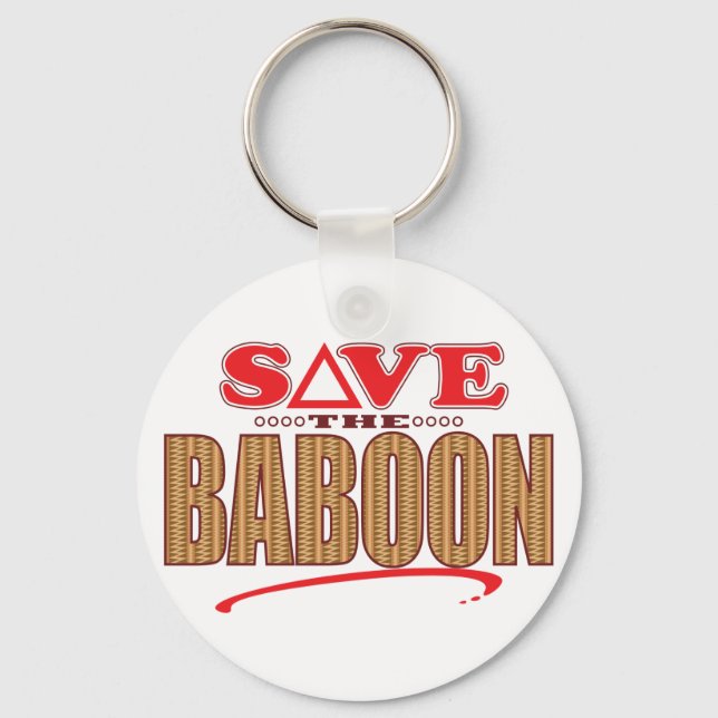 Baboon Save Keychain (Front)