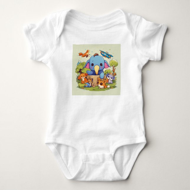 Babu Bliss: Adorable and Comfortable Baby Body Baby Bodysuit (Front)