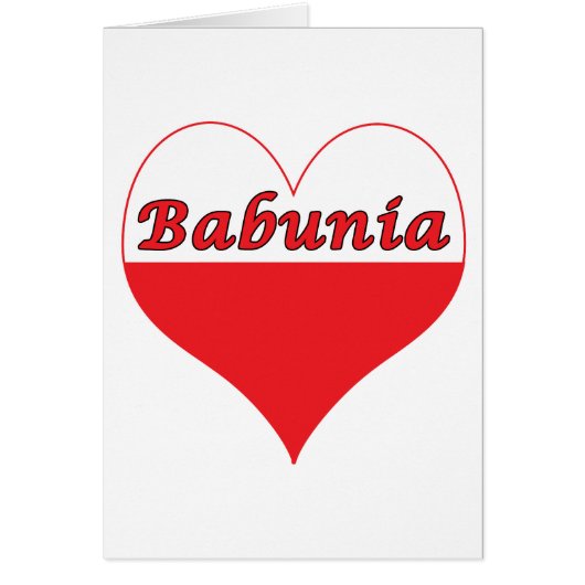 Babunia Polish Heart Cards (Front)