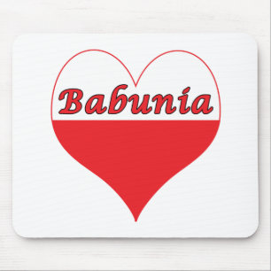 Babunia Polish Heart Mouse Pad