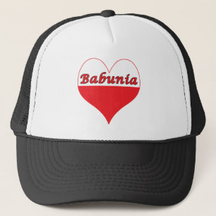 Babunia Polish Heart Trucker Hat