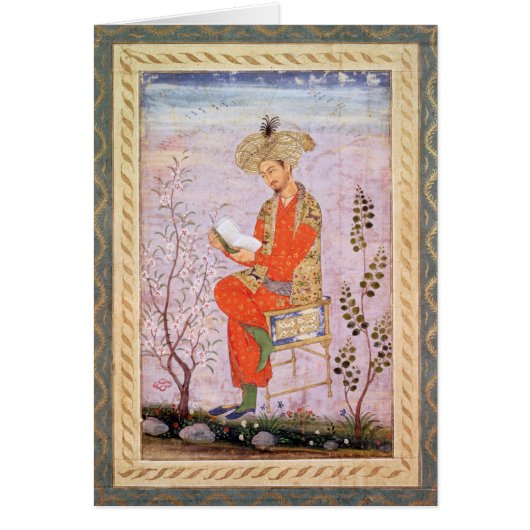 Babur Reading, Mughal Cards (Front)