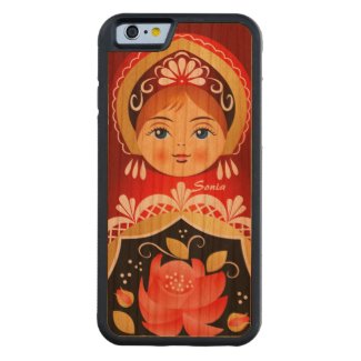 Babushka Matryoshka Red Russian Doll Carved® Cherry iPhone 6 Bumper