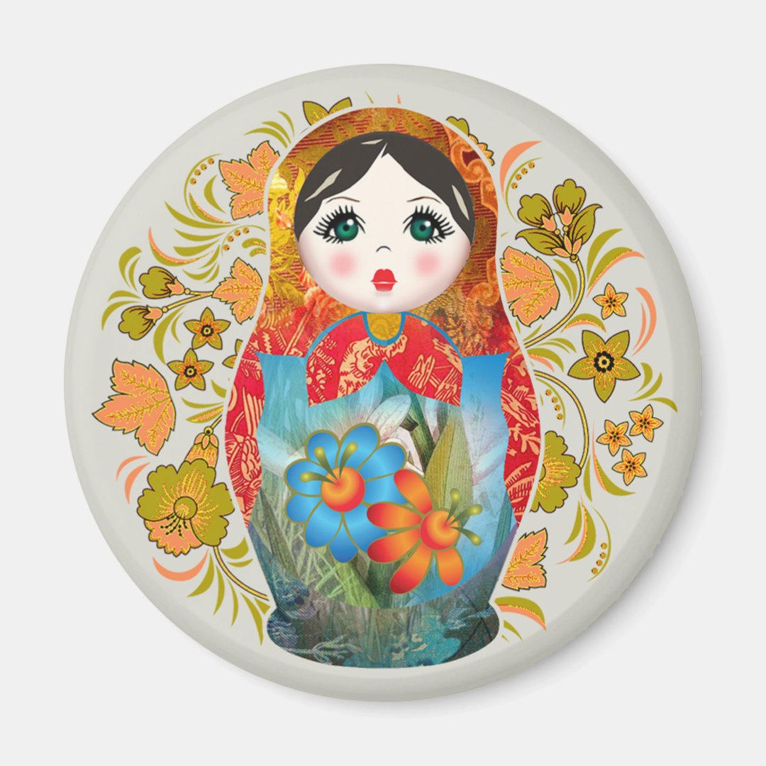 Babushka Russian Matrioshka Nesting Dolls, Zazzle