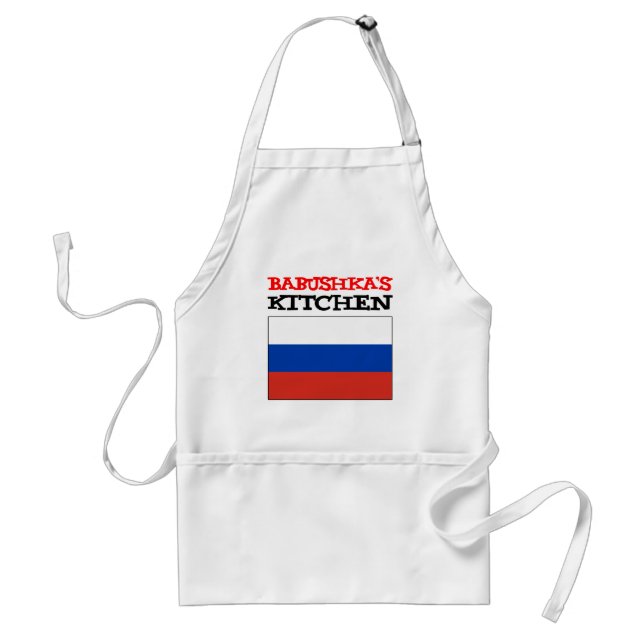 Babushka's Kitchen Russian Flag Adult Apron (Front)