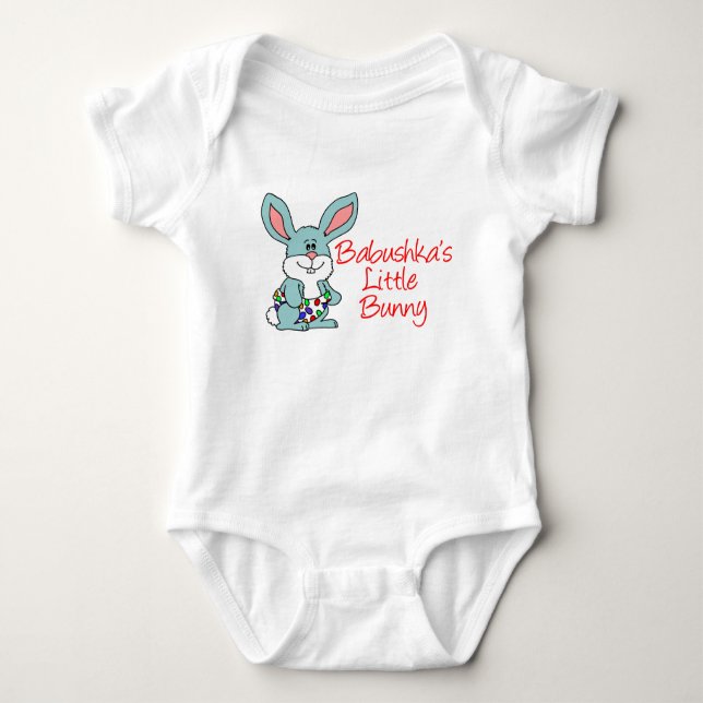 Babushka's Little Bunny Baby Bodysuit (Front)
