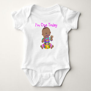 Baby 1st Birthday African American GIRL Tshirt
