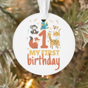 Baby 1st birthday ornament design