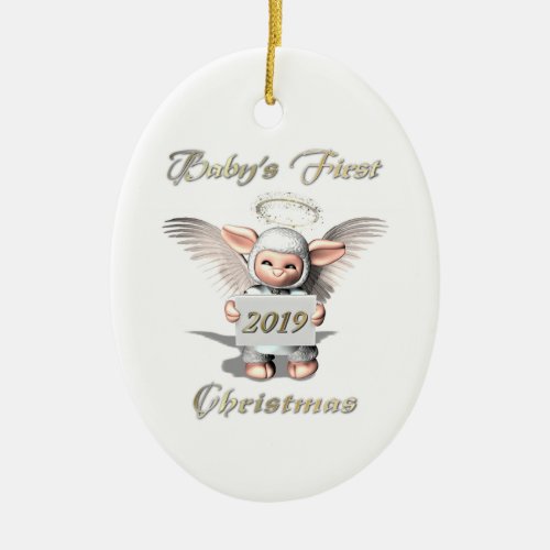 Baby 1st Christmas 2019 _ Angel Girl Ornament