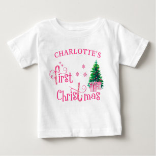 Personalized Girls Christmas Tree Shirt Monogram Girls Shirt Girls Tree with Bow Shirt with Name Personalized Girls Winter shirt