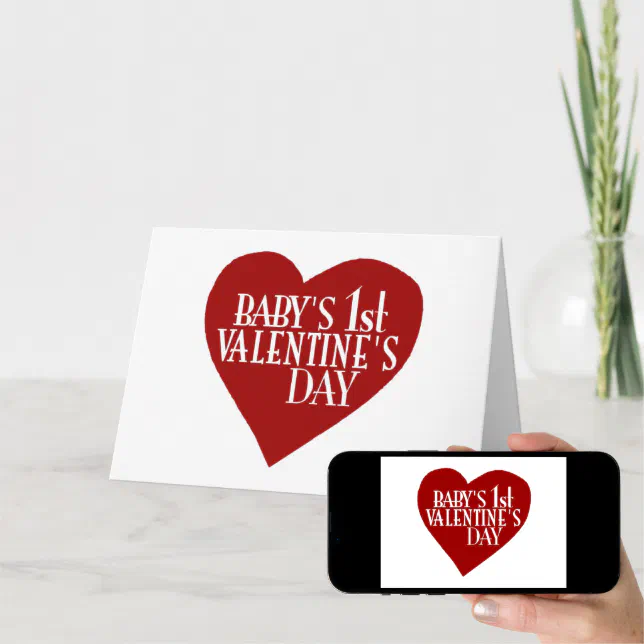 Baby 1st Valentine's Day Holiday Card | Zazzle