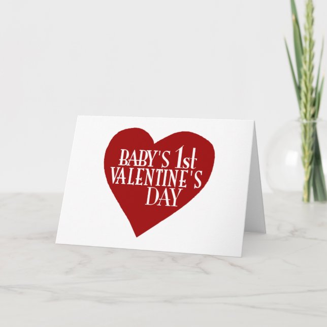 Baby 1st Valentine's Day Holiday Card (Front)