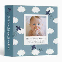 Baby 1st Year Photo Album Airplane Blue Sky