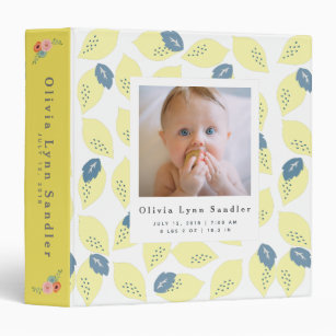 Baby 1st Year Photo Album Lemon Scrapbook Binder