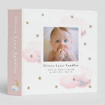 Baby 1st Year Photo Album Pink Twinkle Little Star 3 Ring Binder