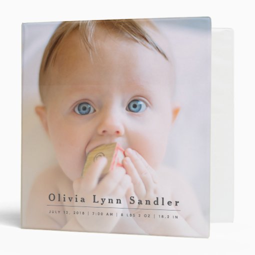 Baby 1st Year Photo Album Scrapbook Floral Binder | Zazzle