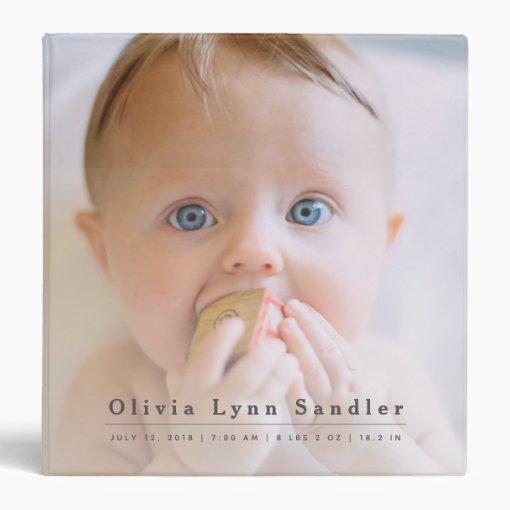 Baby 1st Year Photo Album Scrapbook Floral Binder Zazzle