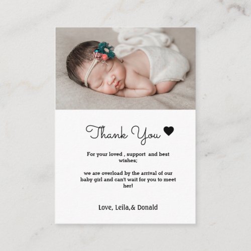 Baby 2 photo Birth Announcement card Newborn card