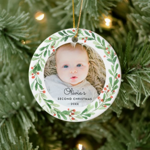 Baby 2nd Christmas Photo Ornament
