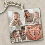 Baby 4 Photo Collage Cute Picture Instagram Keychain<br><div class="desc">Take your baby’s cutest moments with you wherever you go with this Baby 4-Photo Collage Instagram-Style Keychain. Designed to showcase four favorite photos in a trendy square layout inspired by social media, this personalized keychain is perfect for proud parents, grandparents, or anyone who wants to keep their little one close....</div>