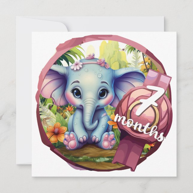 Baby - 7 months invitation (Front)